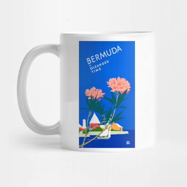 Bermuda In Oleander Time 1952 Adolph Treidler by rocketshipretro